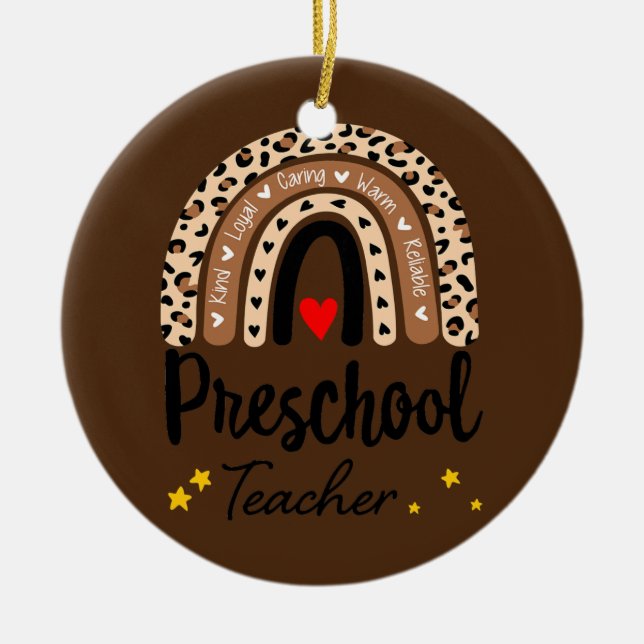 Preschool-Lehrer zurück zur Schulzeit Keramik Ornament (Vorne)