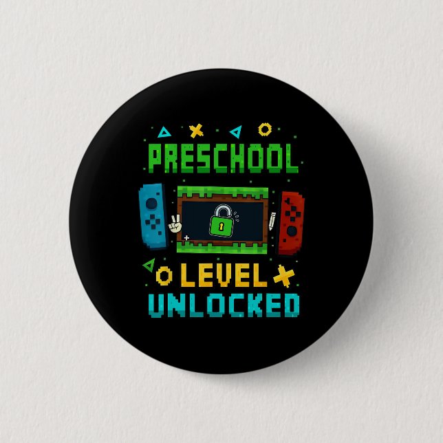 Preschool Level Unlocked Ck To School Pixel Art Ga Button (Vorderseite)