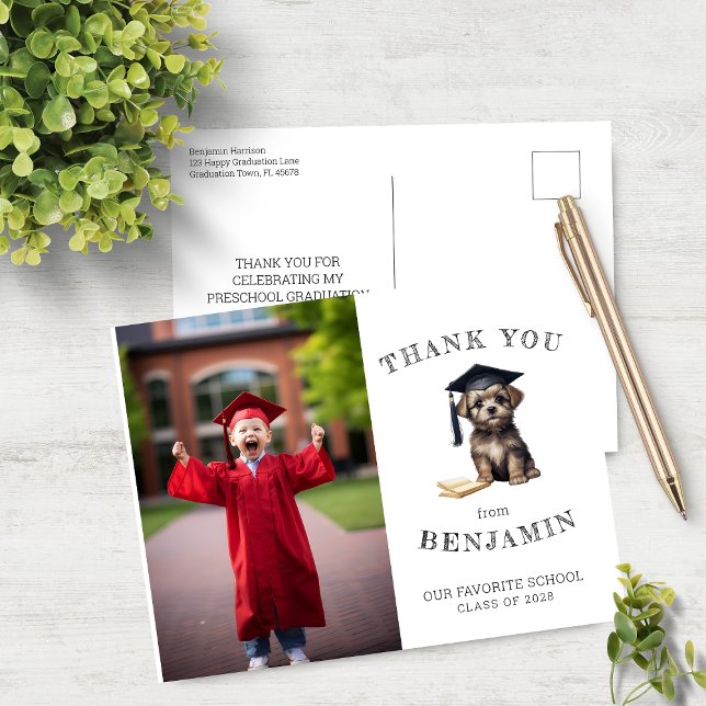 Preschool Scruffy Welpe Danke Post Card Postkarte (Von Creator hochgeladen)