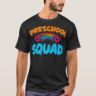 Preschool Squad Goal Crew Team Children Kids Color T-Shirt