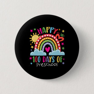 Preschool Teacher Girls Kids Rainbow 100 Days Of S Button