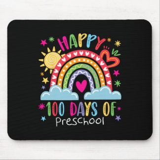 Preschool Teacher Girls Kids Rainbow 100 Days Of S Mousepad