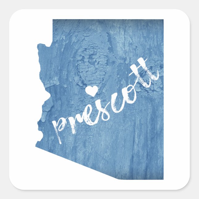 Prescott Arizona Holzkörner Quadratischer Aufkleber (Vorderseite)