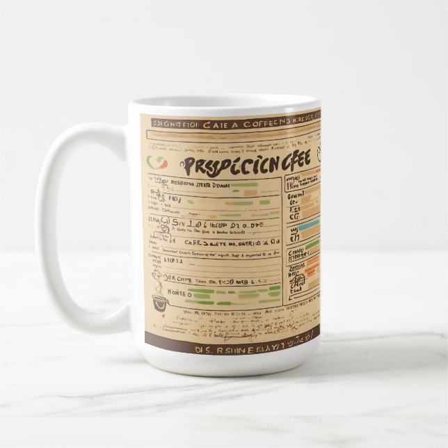 Prescription de café Drôle café Mug (Gauche)