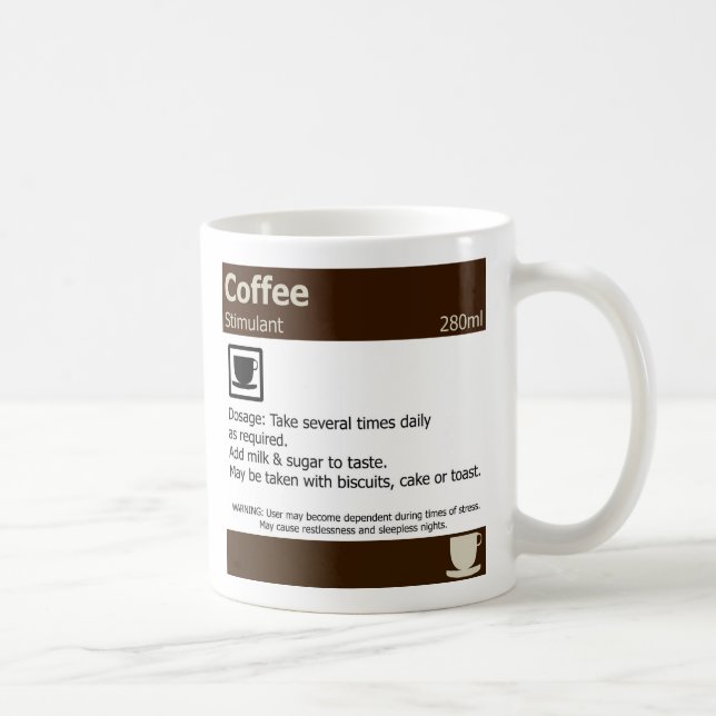 Prescription de café, tasse médicale (Droite)