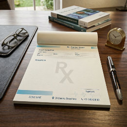 Prescription Pad Notepad – Editable Rx for Doctors Notizblock