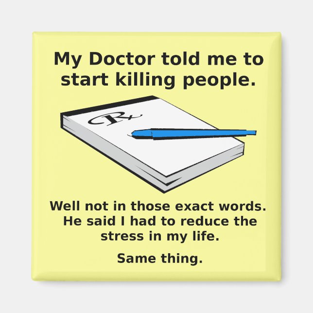 Prescription Pour Tuer Funny Fridge Magnet (Devant)