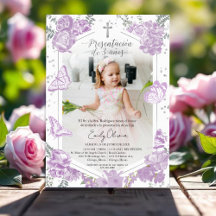 Presentación 3 años Foto Einladung Butterfly