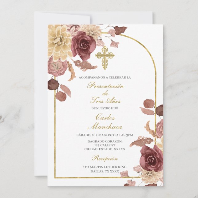 Presentación de tres años einladung (Vorderseite)