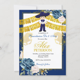Presentación niño de tres años invitación einladung