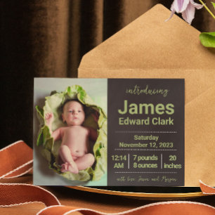 Présentation des faire-part de naissance avec phot