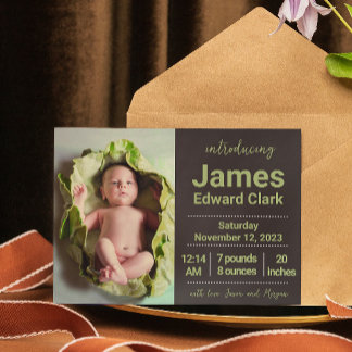 Présentation des faire-part de naissance avec phot