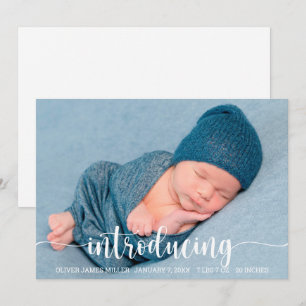 Présentation du bébé - Carte photo Faire-part de n