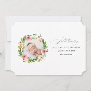 Présentation du faire-part de naissance photo aqua