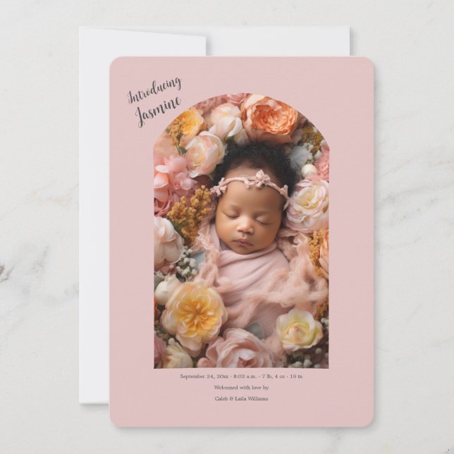 Présentation du Faire-part de naissance photo pour (Devant)