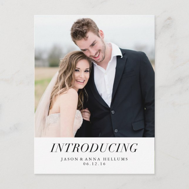 Présentation | Mariage photo moderne Faire-part (Devant)