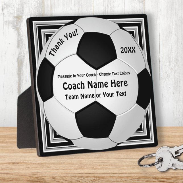 Présentations pour entraîneurs de football, Plaque (Soccer coach present ideas. Personalized Soccer Coach Gifts. Personalised football coach gifts. )