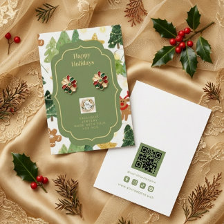 Présentoir à bijoux de Noël rustique en forêt TMF2