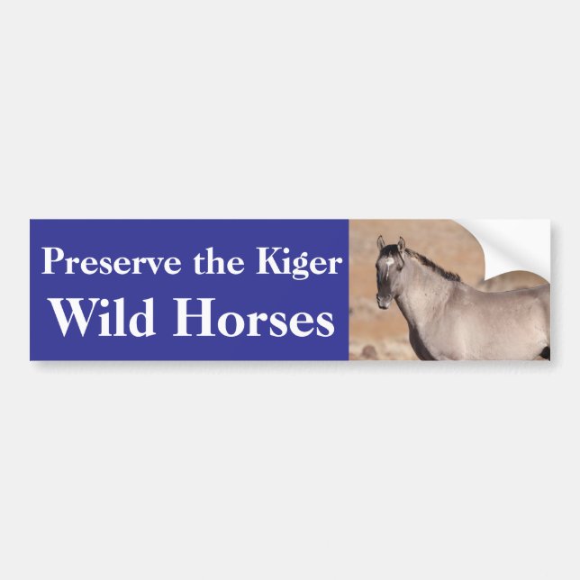Preserve the Kiger Wild Horses Bumper Sticker Autoaufkleber (Vorne)