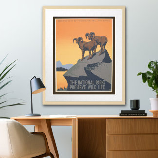 Preserve Wildlife - Vintage Travel Poster