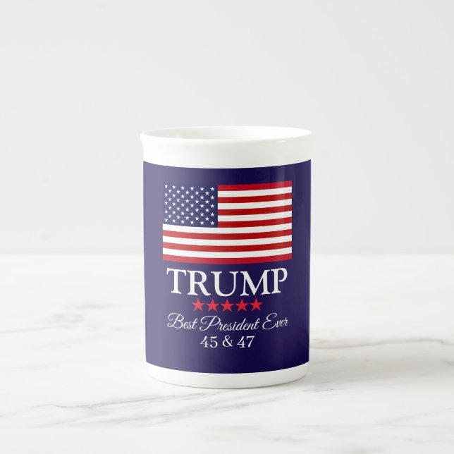 PRESIDENT DONALD TRUMP BEST PRESIDENT EVER  PROZELLANTASSE (Vorderseite)