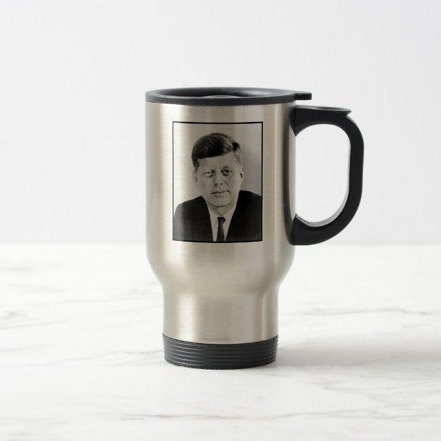 Président John F Kennedy Portrait Travel Mug (Droit)
