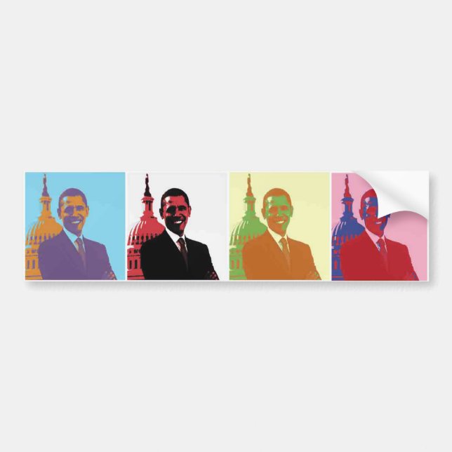 President Obama Pop Art Autoaufkleber (Vorne)
