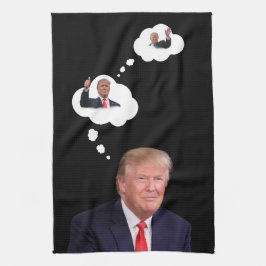 President Trump Thinking in Cloud fUNNY  Geschirrtuch