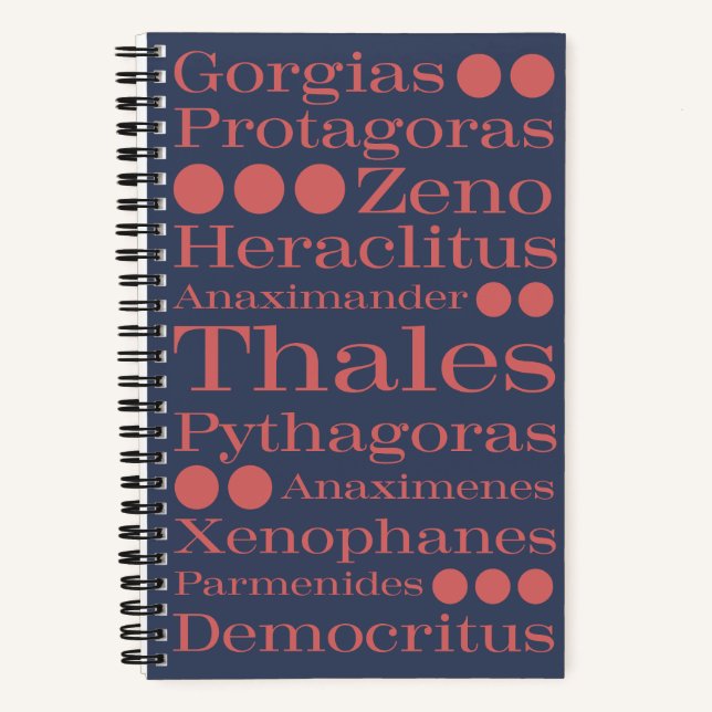 Presokractic Philosophilosophy Journal Notizbuch (Vorderseite)