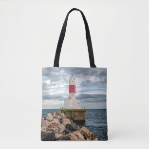 Presque Insel-Hafen-Wellenbrecher-Leuchtturm Tasche