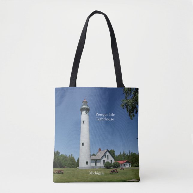 Presque Isle Lighthouse auf der ganzen Tasche (Vorderseite)