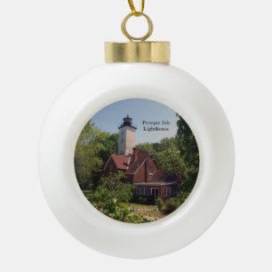 Presque Isle Lighthouse Erie-Ornament Keramik Kugel-Ornament