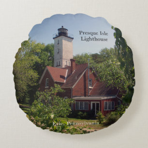 Presque Isle Lighthouse PA Rundkissen Rundes Kissen