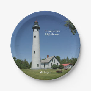 Presque Isle Lighthouse Papierplatte Pappteller