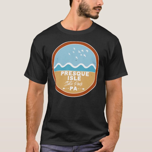 Presque Isle Staat Park Pennsylvania - Retro PA La T-Shirt (Vorderseite)
