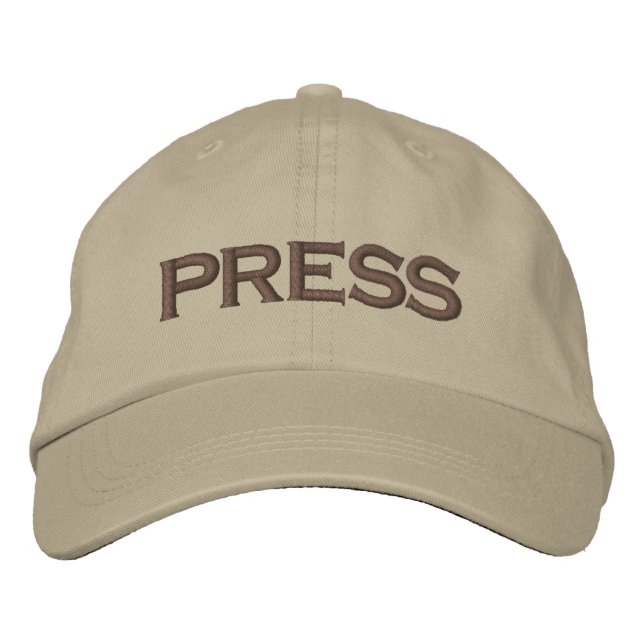 Press Embroided Baseball Cap / Baseball Hat Bestickte Baseballkappe (Vorderseite)