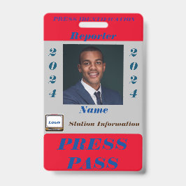 Press Pass Abzeichen Ausweis