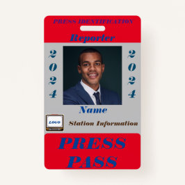 Press Pass Abzeichen Ausweis