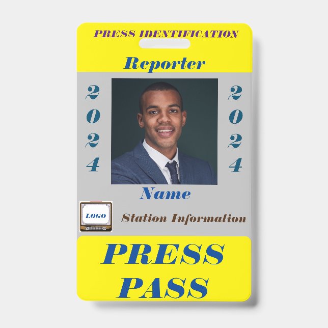 Press Pass Abzeichen Ausweis (Vorderseite)