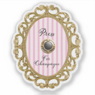 Presse Für Champagne Roségold Barock Luxus Rahmen Aufkleber