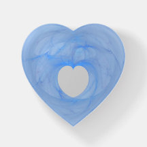 Presse-papiers bleu de coeur