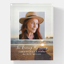 Conch on Beach In Love Mémoire Photo Paperweight