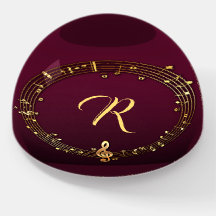 Notes musicales Gold Élégantes Bureau d'accueil Pu