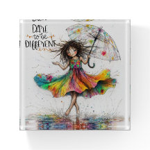 Pluie de fille irrégulière Oser Papier