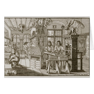 Presse typographique allemande médiévale (gravure)