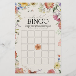 Pressed Blume Bridal Bingo Game