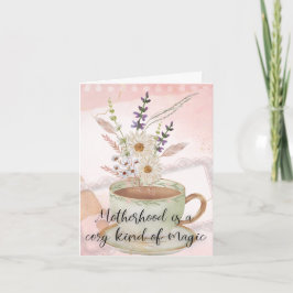 Pressed Blume Mother's Day Card - Vintag Style Dankeskarte