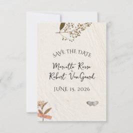 Pressed Blume Natural and Simple Wedding Save The Date