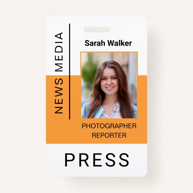 Pressereferentin ID Massenmedien Mitarbeiter Foto  Ausweis (Vorderseite)