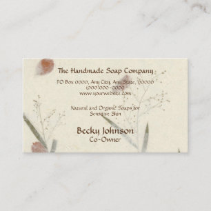 Pressierte Pflanze Paper Style Business Card Visitenkarte